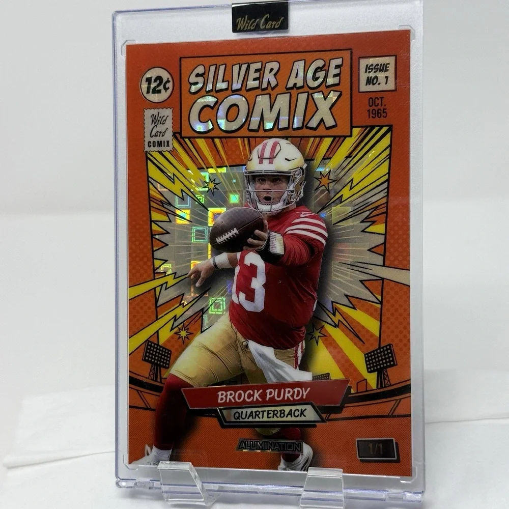 Brock Purdy 2026 Wild Card Just the Hits Mammoth Silver Age Comix 1/1